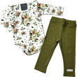 Komplet  bawełniany dla dziewczynki BODY + LEGGINSY - Star Kids